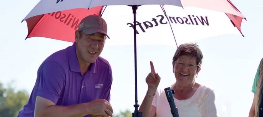 Der Schirm Caddie lässt sich in vier verschiedene Stufen einstellen. (Foto: Schirm Caddie)