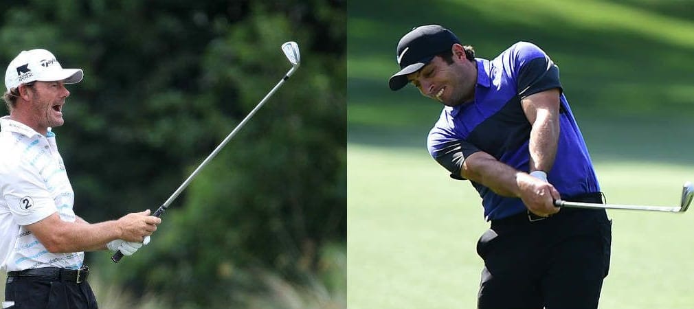 Der Italiener Francesco Molinari (re.) führt das Feld der Wells Fargo Championship nach der ersten Runde an. Alex Cejka starte verhalten. (Foto: Getty)