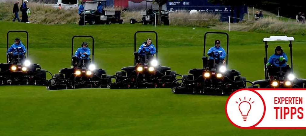 Zeitlich scheint es ungünstig, doch am Ende haben alle Golfer mehr davon, wenn im Trockenen gemäht wird. (Foto: Getty)