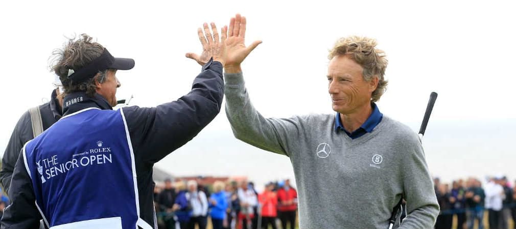 Bernhard Langer feiert seinen 10. Majorsieg. Im Golf Post Talk werden diese und andere Ereignisse ausführlich diskutiert und analysiert. (Foto: Getty)