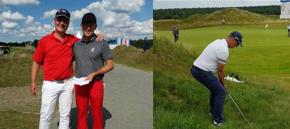 Frank Neumann (l.) mit Magnus Atlevi bei der Winstongolf Senior Open. (Foto: Frank Neumann)