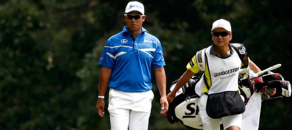 Hideki Matsuyama stark unterwegs bei der WGC - Bridgestone Invitational. Der Blick ins Bag. (Foto: Getty)