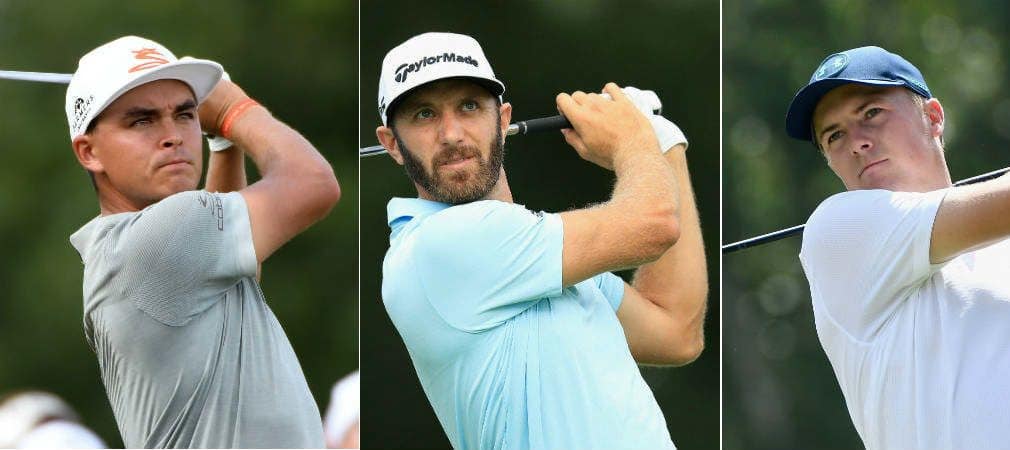 Rickie Fowler, Dustin Johnson und Jordan Spieth stehen bei der Northern Trust 2017 an der Spitze. (Foto: Getty)