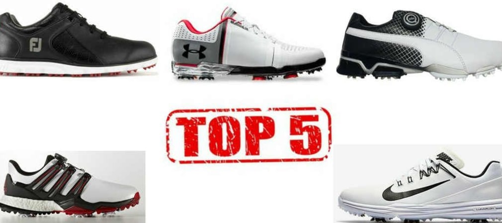 Unsere Top 5 Golfschuhe der Saison 2017. (Foto: Adidas, FootJoy, Under Armour, Puma und Nike)