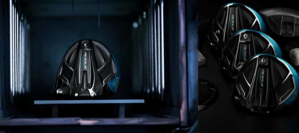 Die Callaway Rogue Driver und Hölzer präsentieren sich in einem futuristisch anmutenden Schwarz und Blau. (Foto: Callaway)