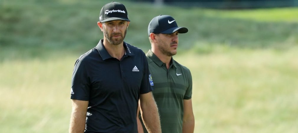 Eigentlich richtig gute Freunde, doch während des Ryder Cup gab es wohl ordentlich Stress zwischen Dustin Johnson und Brooks Koepka. (Foto: Getty)