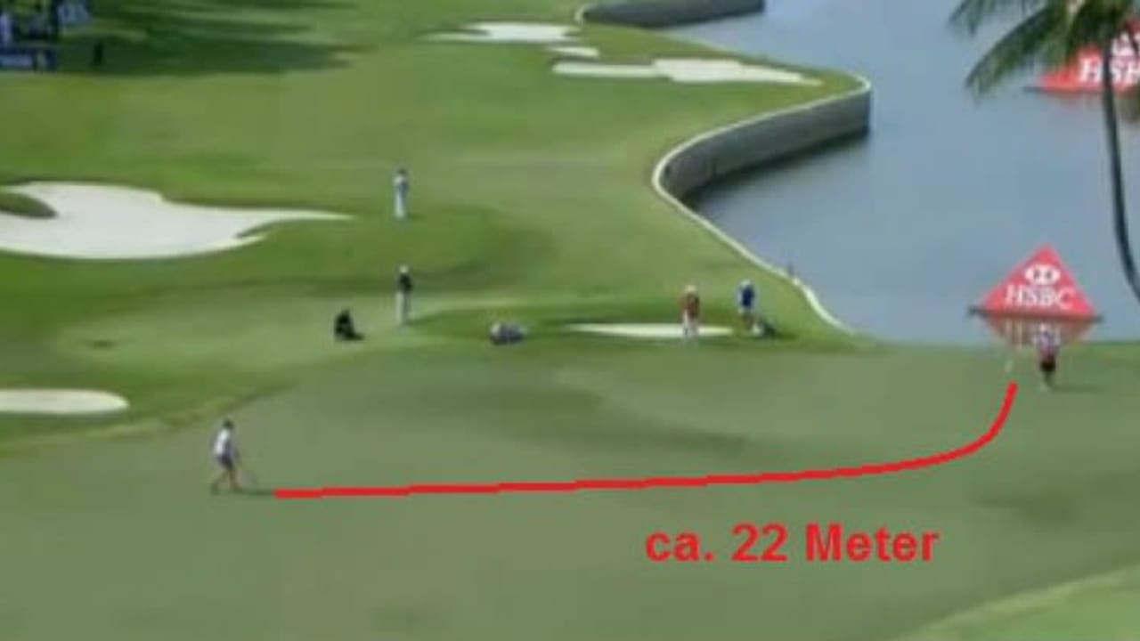 Was für ein Putt zum Sieg von Paula Creamer im Stechen der HSBC Women's Champions! Gute 22 Meter waren es bis zum Loch