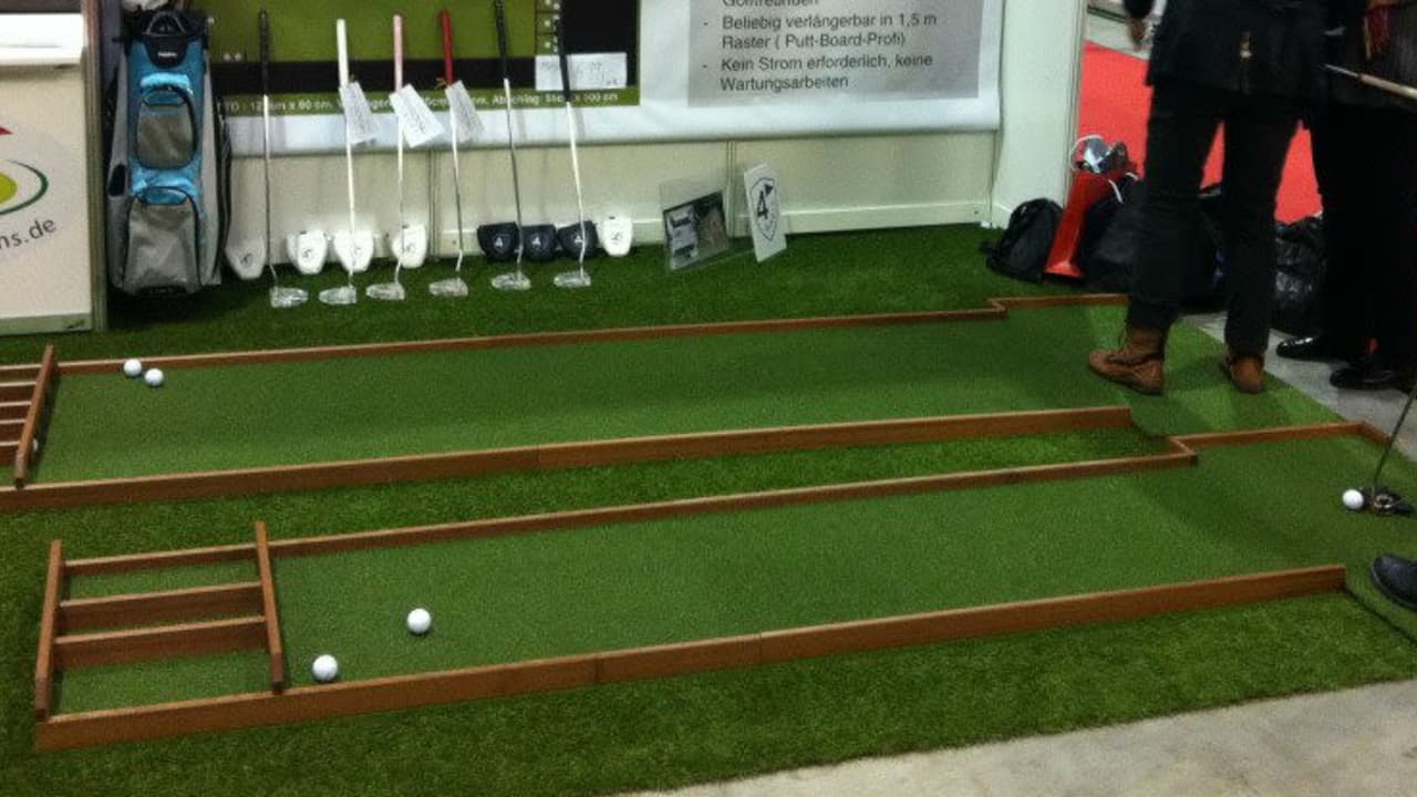 Die Putt-Boards bieten eine gute Trainingsmöglichkeit, auch an eher ungewöhnlichen Orten