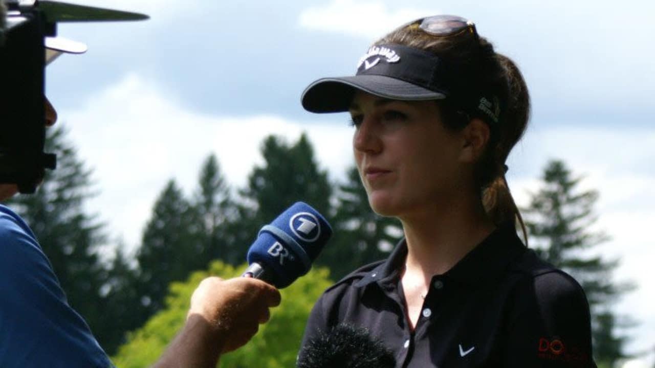 Sandra Gal stand Golf Post im Rahmen der Ladies German Open im Golfclub Wörthsee Rede und Antwort.