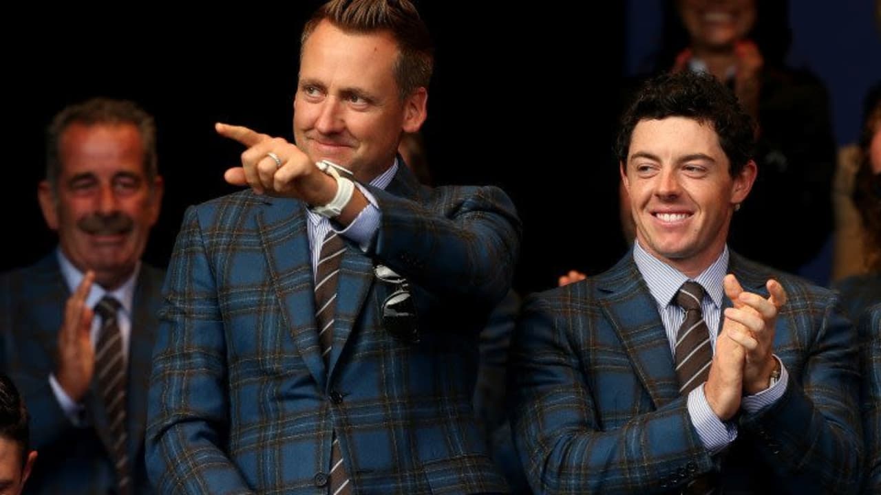 An ihnen führt im Team Europa kein Weg vorbei, sie geben die Richtung vor: Ian Poulter, Rory McIlroy und Graeme McDowell (v.l.).