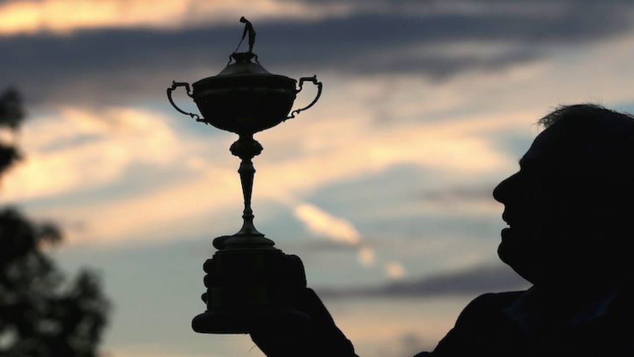 Paul McGinley präsentiert den Ryder Cup. (Foto: Getty)