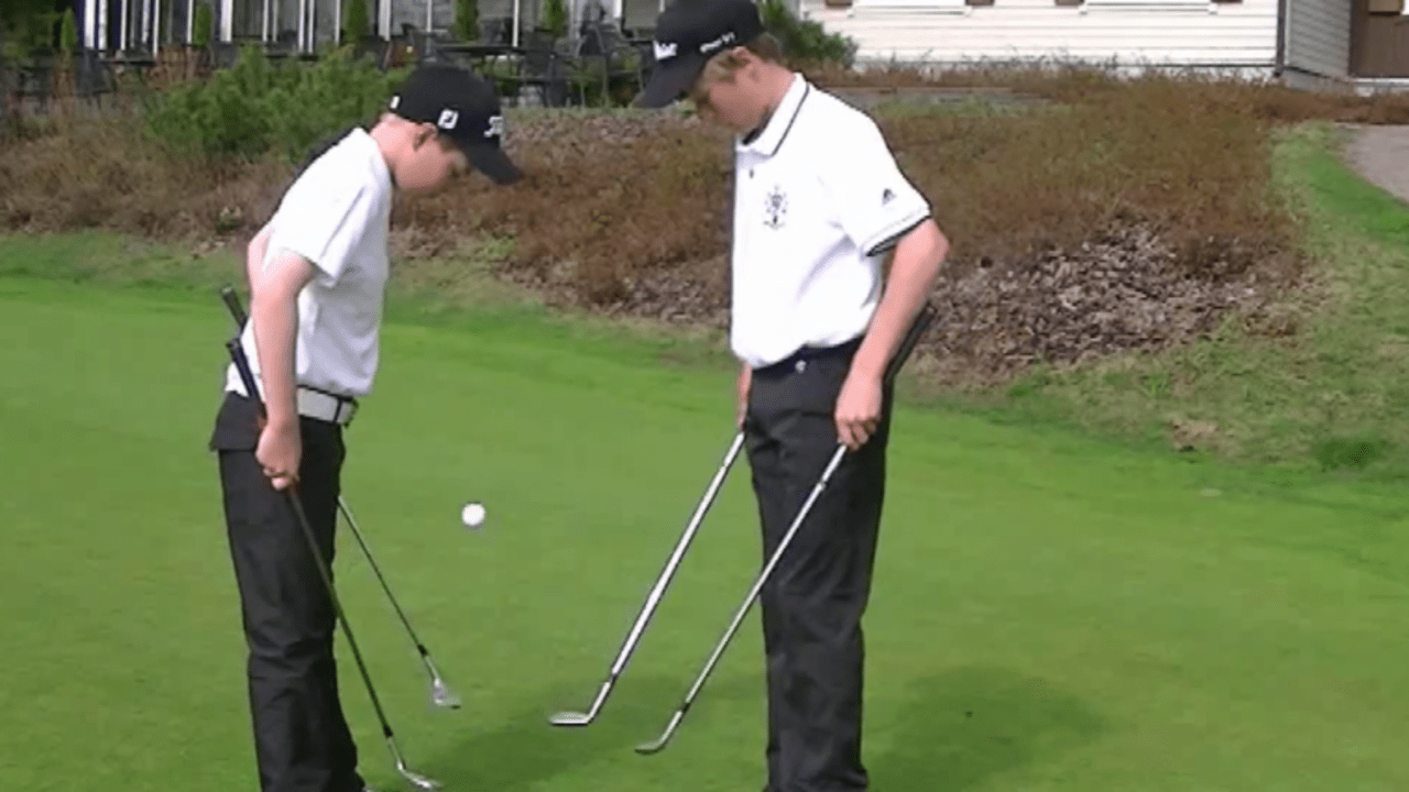 Oma macht sich sorgen: Ihre Enkel können besser mit Golfschlägern umgehen, als mit Messer und Gabel! (Foto: Youtube)
