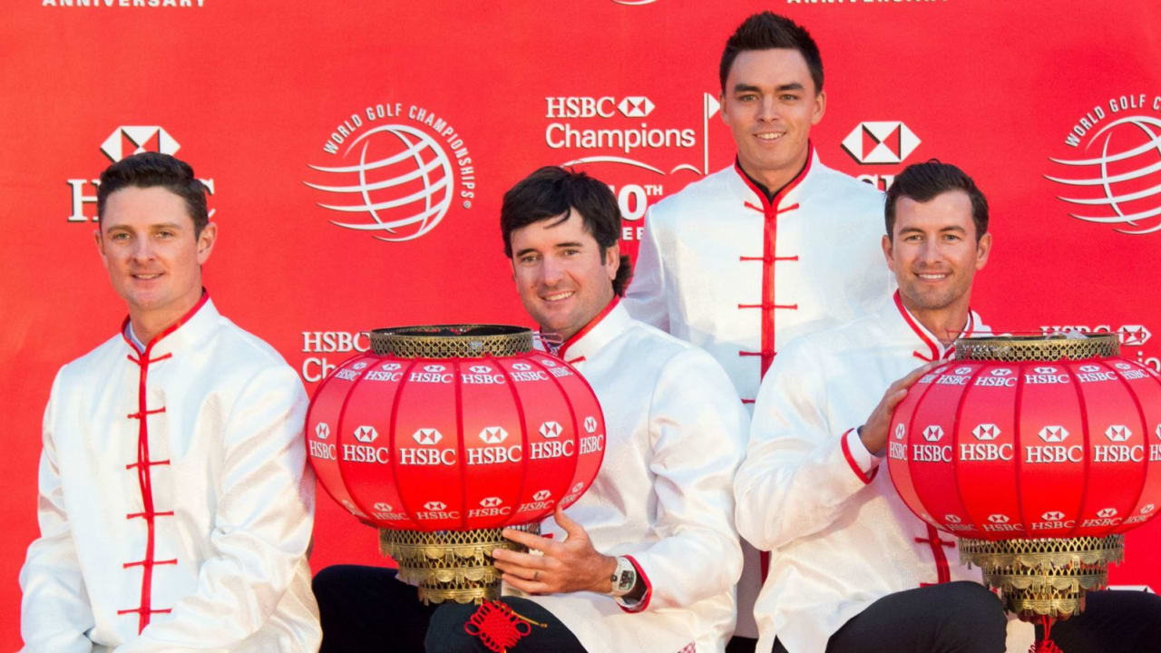 Die Konkurrenz bei der WGC-HSBC Champions in Shanghai ist groß für Martin Kaymer und Marcel Siem. Nicht nur Justin Rose, Bubba Watson, Rickie Fowler und Adam Scott (v.l.) gehören dazu.