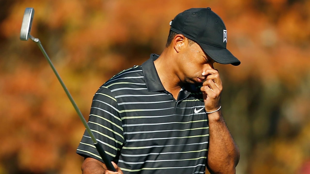 Ein Satz mit X - das war wohl nix. Tiger Woods ist nach seiner ersten Comeback-Runde Letzter. (Foto: Getty)