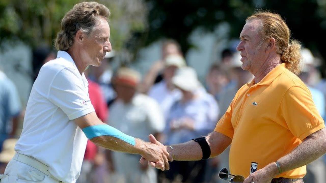 Bernhard Langer wird auf Hawaii zum zweiten Mal auf der Champions Tour auf Miguel A. Jiménez treffen. (Bild: Getty)