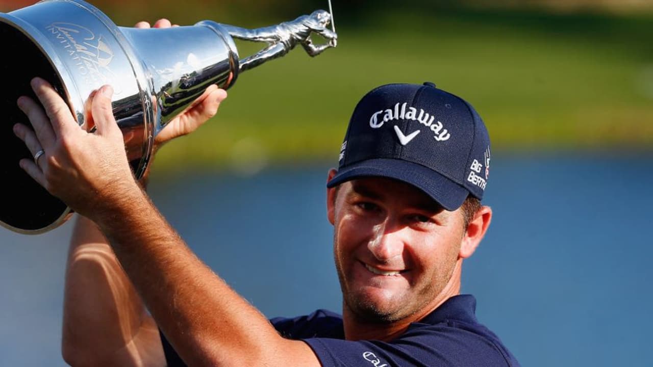 Matt Every nach seinem zweiten Sieg in Folge beim Arnold Palmer Invitation: „Ich habe Tiger Woods gesagt, dass ich die Trophäe verwahre, bis er zurück ist.“ (Foto: Getty)