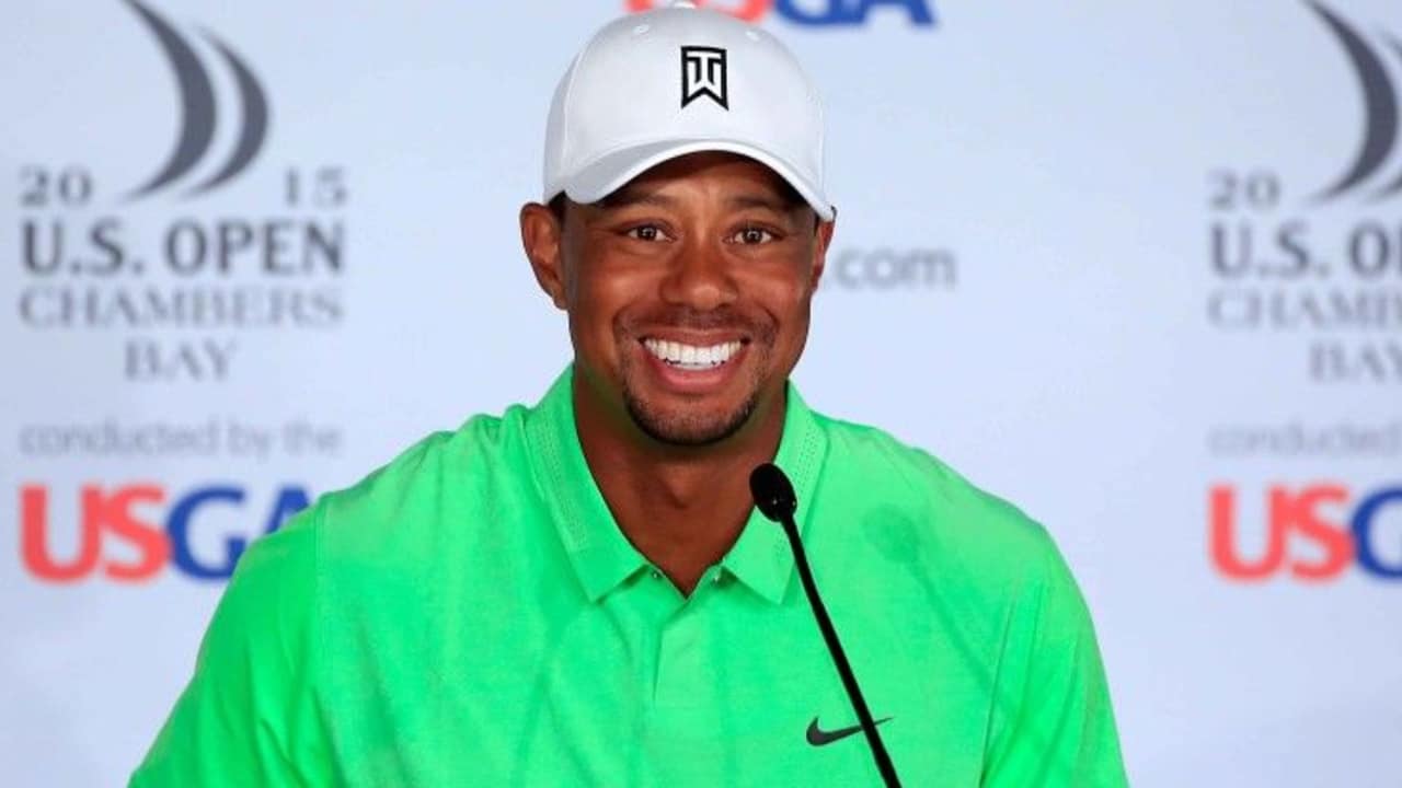 Tiger Woods spircht auf der PK über den Platz und seinen Auftritt bei der US Open. (Foto: Getty)