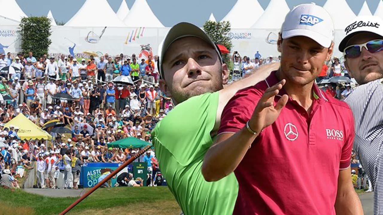 Maximilian Kieffer, Martin Kaymer und Bernd Wiesberger (v.l.) haben gute Chancen auf den Sieg bei der Alstom Open de France.