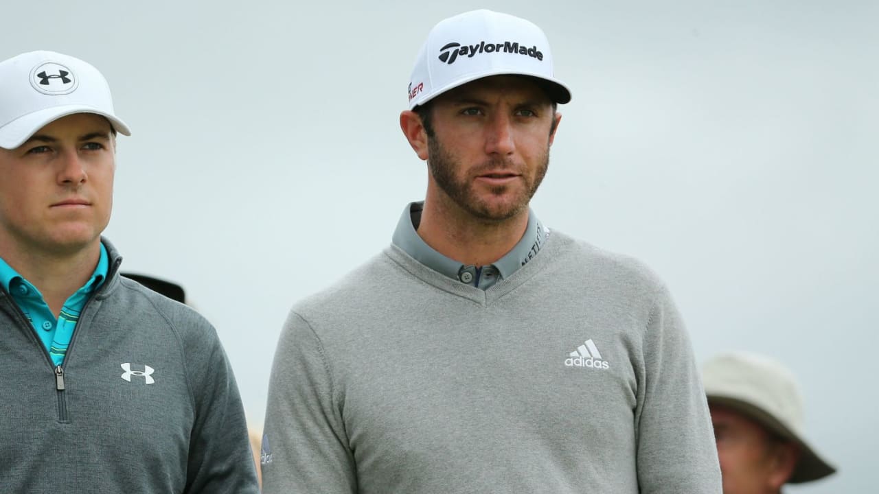 Blick auf's Ziel: Der eine Jagd den Grand Slam, der andere das längst überfällige Major. Spieth und Johnson unterwegs ... (Foto: Getty)