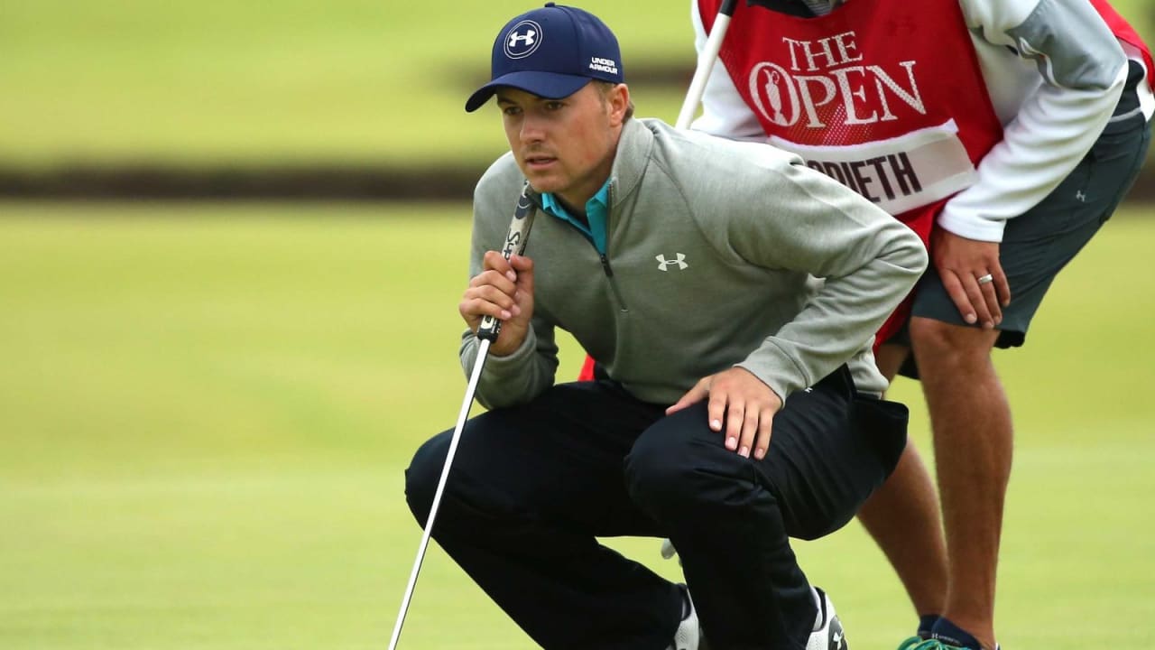 Jordan Spieth macht als Runden-Warm-Up, 65 volle Schläge und 57 Putts.