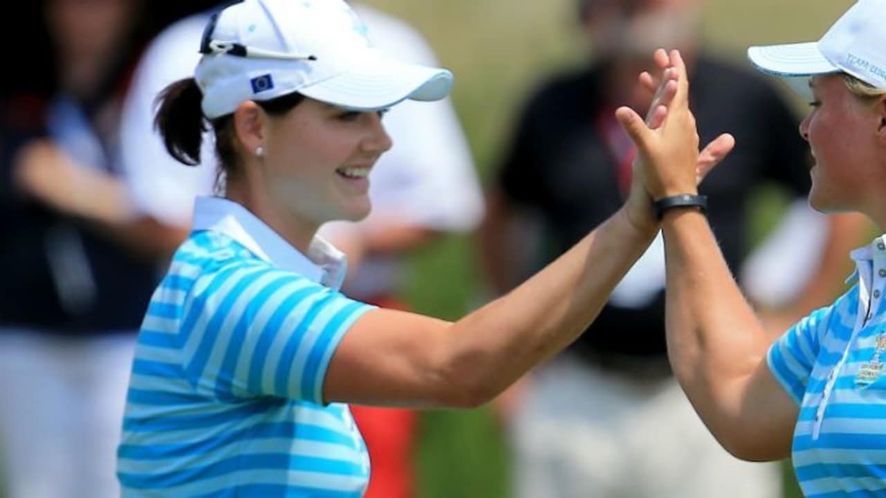 Caroline Masson startet am zweiten Tag beim Solheim Cup im Fourball zusammen mit der Schwedin Caroline Hedwall.