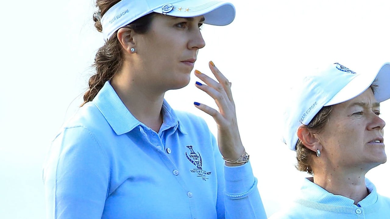 Sandra Gal und Catriona Matthew gewinnen ihr Foursome-Match beim Solheim Cup. (Foto: Getty)