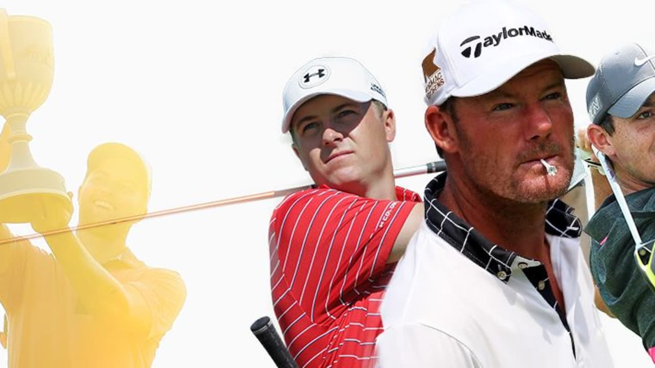 Für Alex Cejka (m.), Jordan Spieth (l.) und Rory McIlroy gehen die FedExCup-Playoffs mit der Deutsche Bank Championship in die entscheidende Phase.