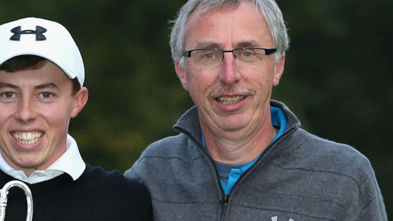 Matthew Fitzpatrick mit Vater Russell nach dessen Sieg beim British Masters.