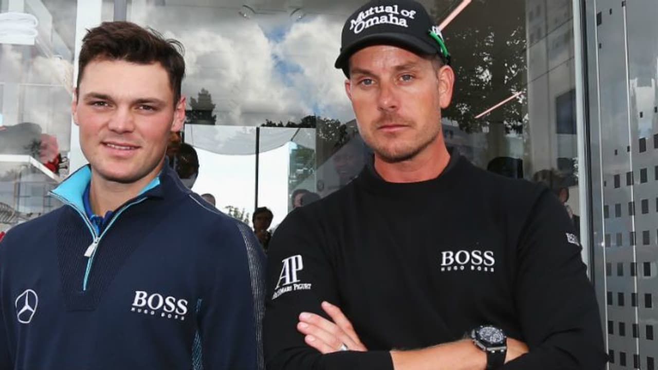 Martin Kaymer (l.) geht zum Auftakt des BMW Masters in Shanghai gemeinsam mit dem Schweden Henrik Stenson auf die Runde.