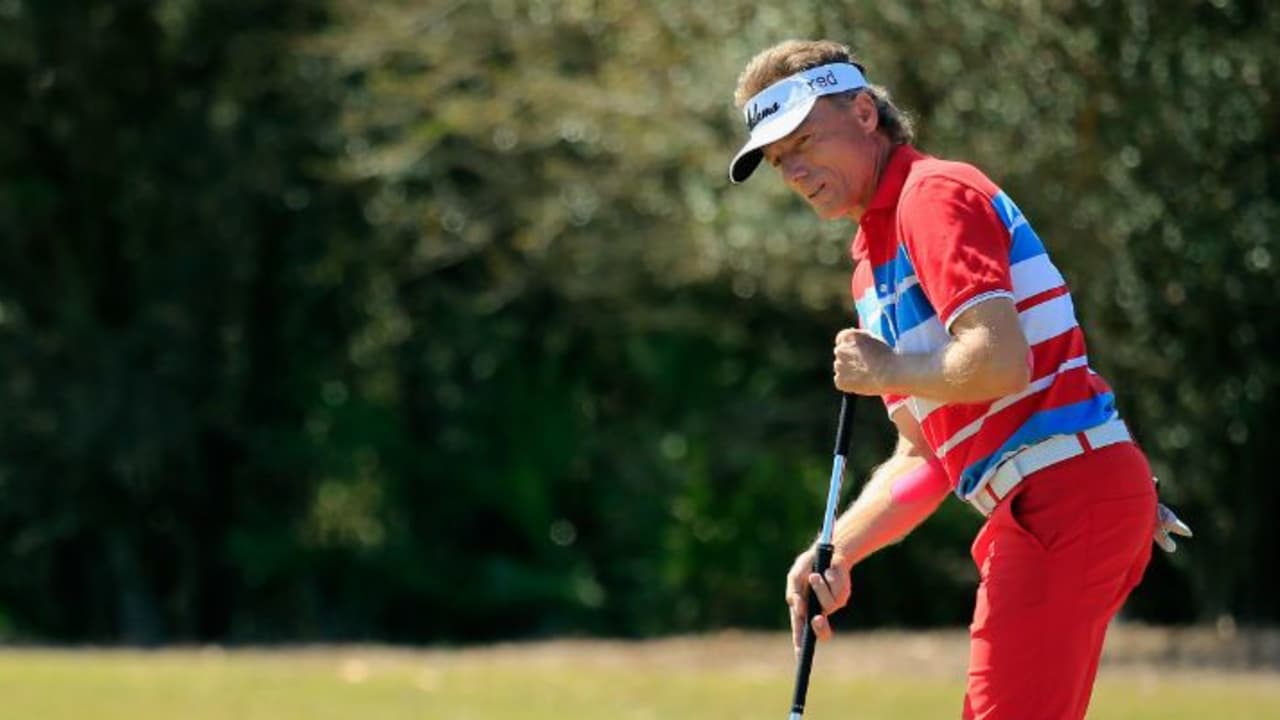 Bernhard Langer hat wegen des Anchoring-Banns seine Technik umgestellt - und zwar erfolgreich. (Foto: Getty)