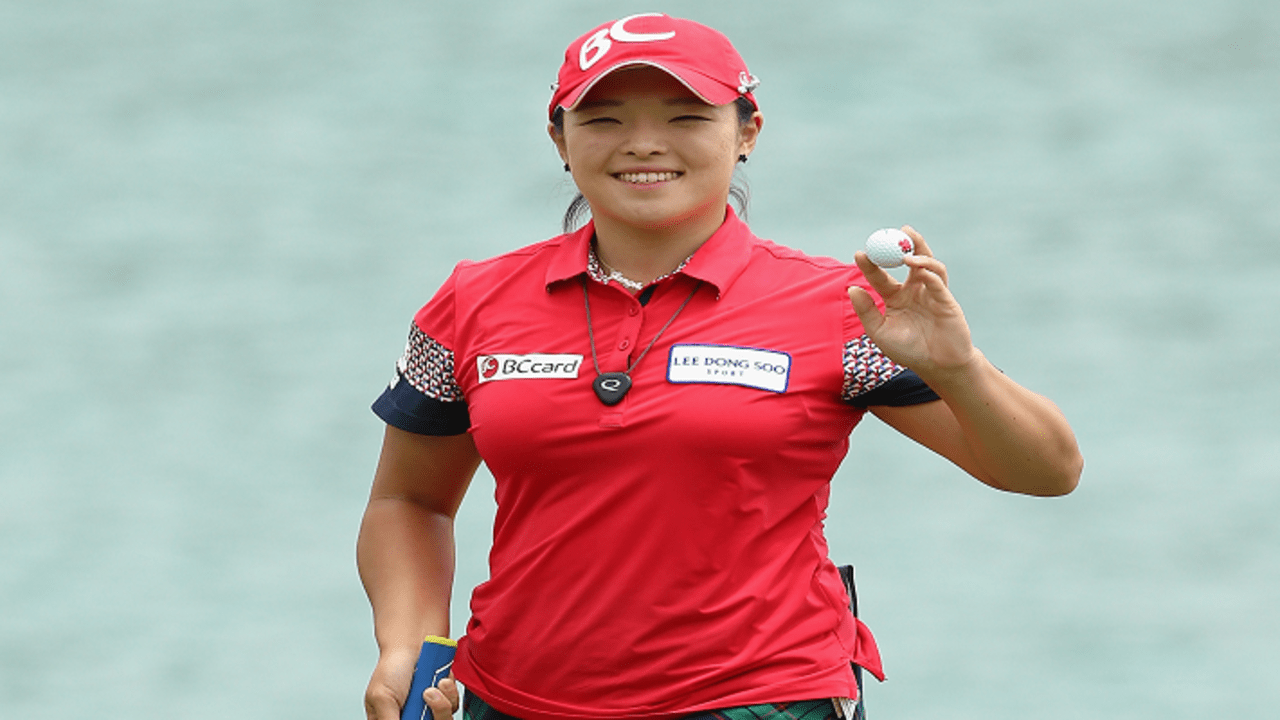 Einen Grund zum Lachen hat Ha Na Jang bei der HSBC Women's Championship auf jedenfall. (Foto: Getty)