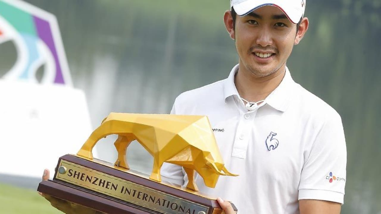 Soomin Lee aus Südkorea trotzte bei der Shenzhen International den widrigen Bedingungen und holte sch seinen ersten Sieg auf der European Tour.
