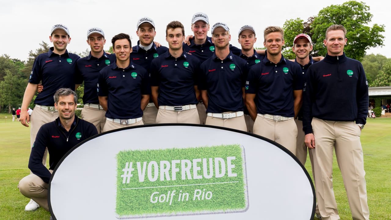 Der GC Hubbelrath freut sich über fünf Punkte und auf Olympia #VORFREUDE - Golf in Rio (Foto: DGV/Tiess)