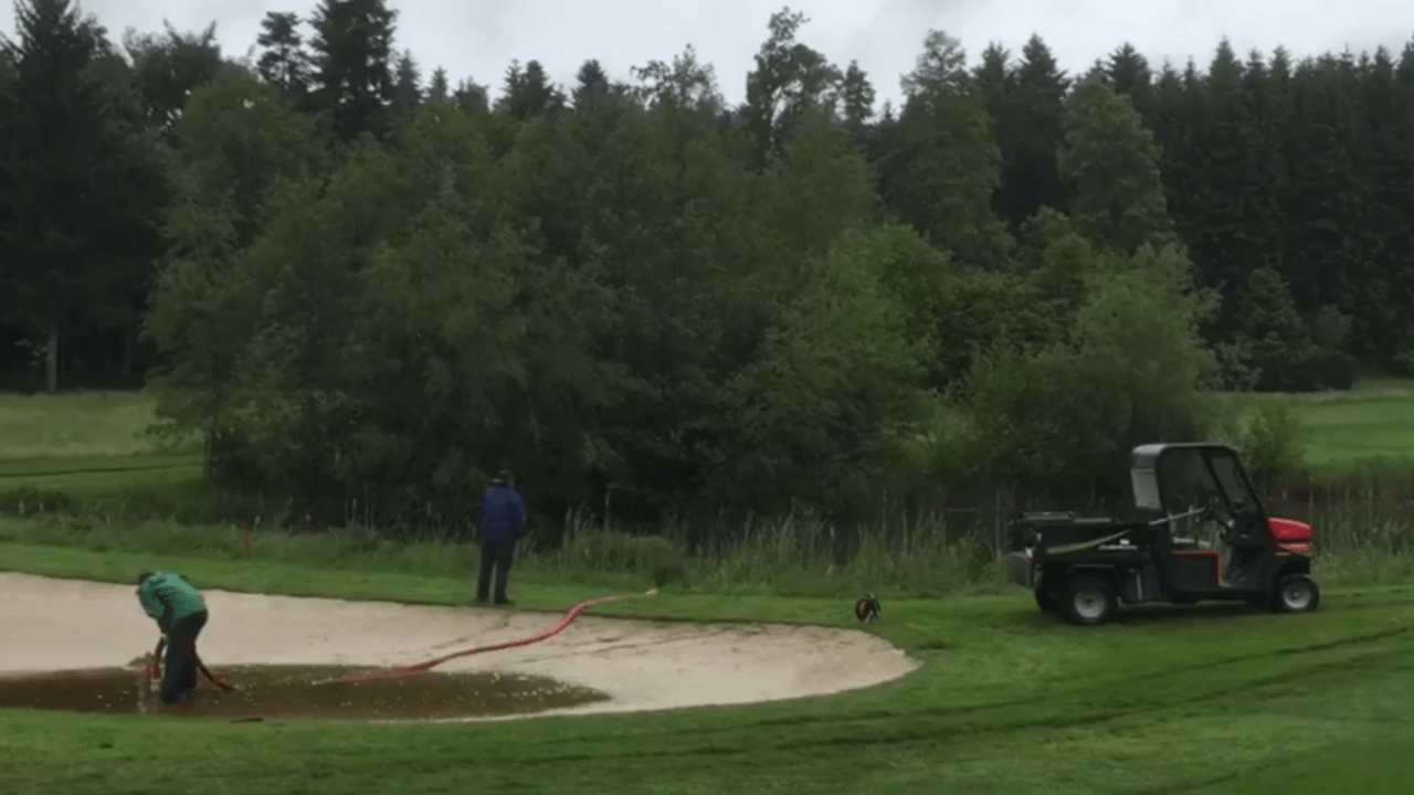 Land unter bei der Swiss Challenge am Sempachersee. (Foto: Screenshot_Twitter @bogeygym)