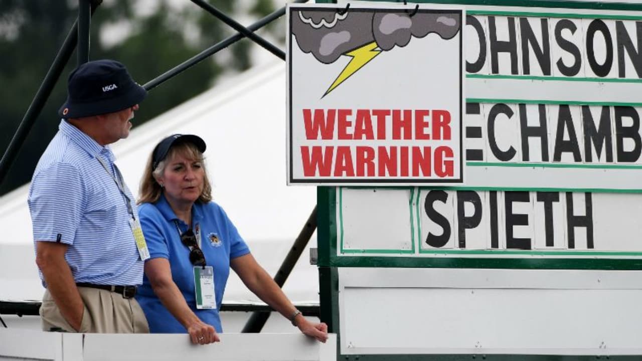 Mehrfach wurde der erste Turniertag der US Open 2016 wegen Regens unterbrochen. (Foto: Getty)