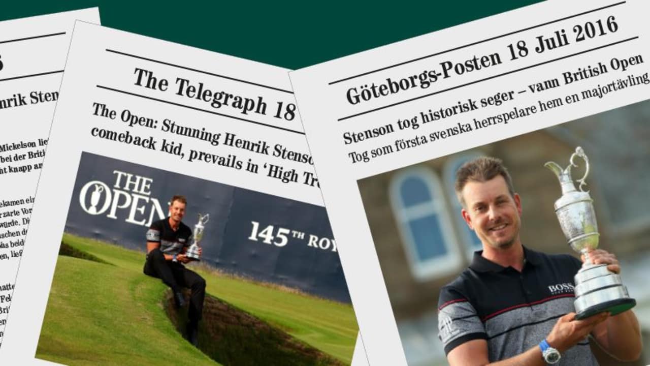 Henrik Stenson gewinnt die British Open - und ist Thema in allen Medien. (Foto: Getty)