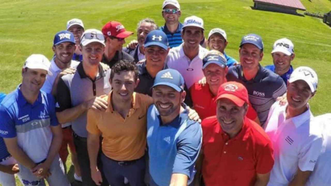 Alle Stars beisammen: Selfie von Sergio Garcia bei seinem Charity-Event nach der British Open. (Foto: instagram/europeantour)