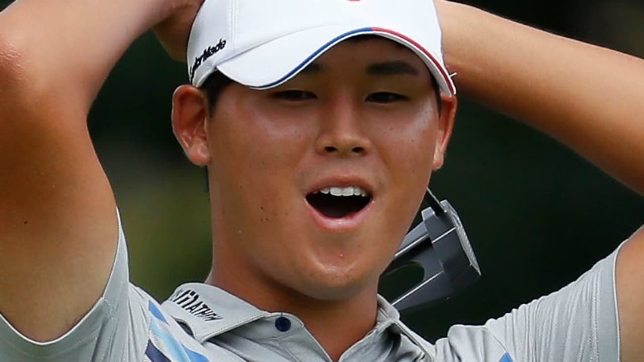 Der Südkoreaner Si Woo Kim schrammte am zweiten Tag der Wyndham Championship um einen Schlag an der 59 vorbei.