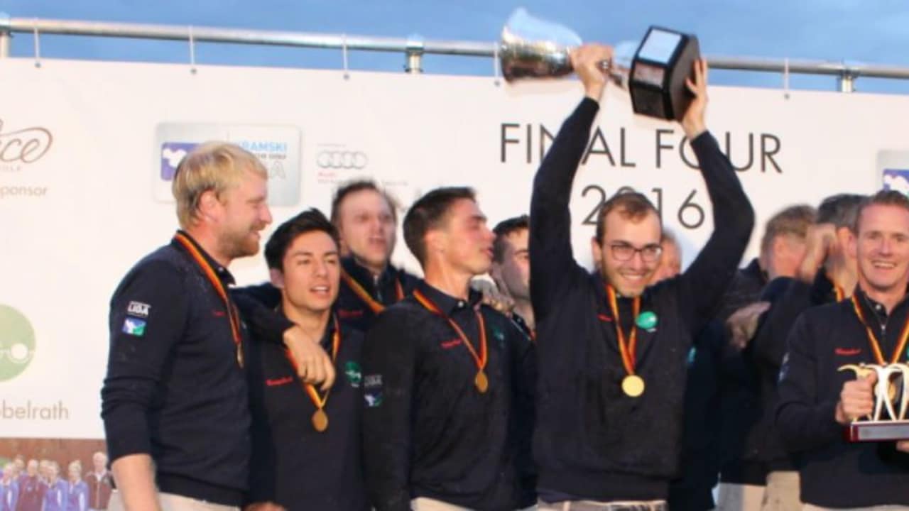 Die Herren des GC Hubbelrath feiern die Titelverteidigung. (Foto: Golf Post)