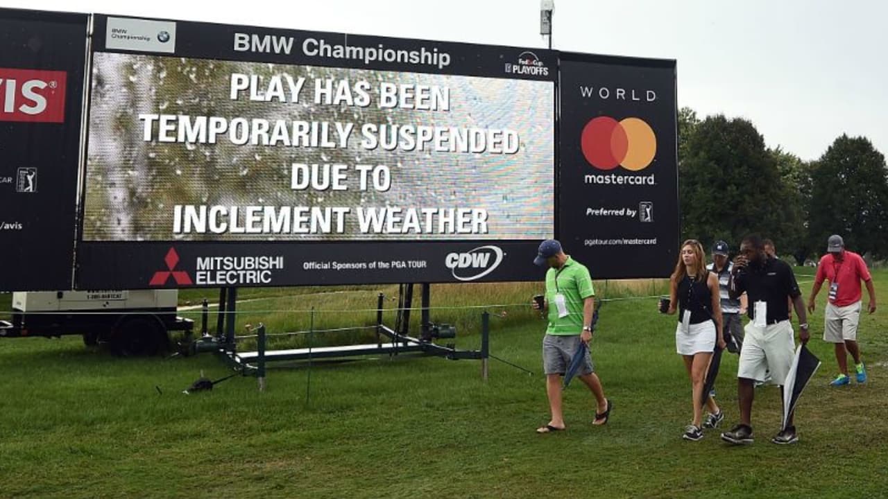 Die erste Runde der BMW Championship musste aufgrund einer Regenunterbrechung und anschließender Dunkelheit abgebrochen werden. (Foto: Getty)