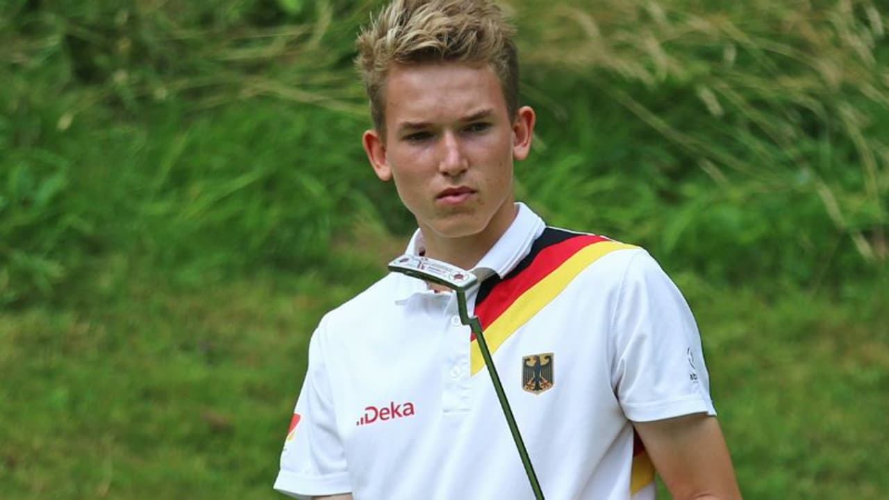Der 16-Jährige Falko Hanisch holte einen Punkt beim Junior Ryder Cup für das europäische Team. (Foto: DGV/stebl)