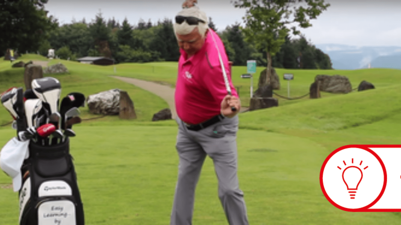 Frank Adamowicz zeigt ein kurzes aber effektives Warm Up. (Foto: Golf Post)