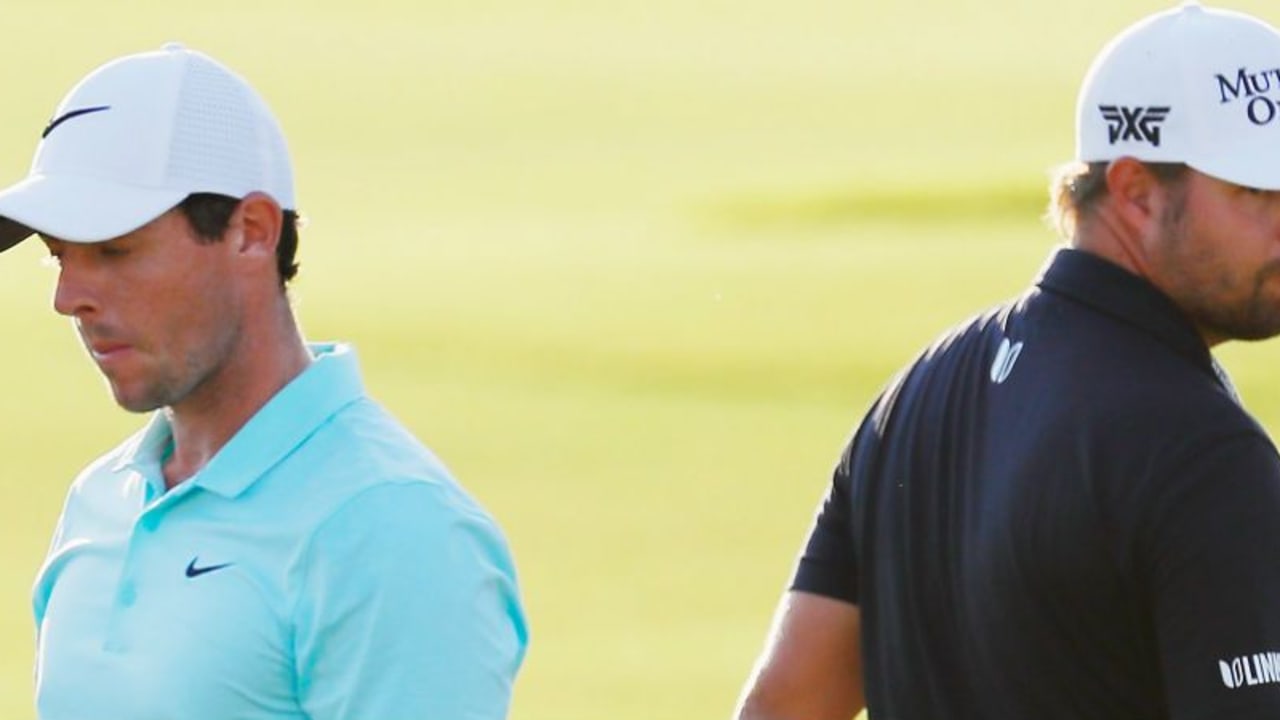 Gestern noch im Zweikampf um den Sieg bei der Tour Championship, könnten Ryan Moore (re.) und Rory McIlroy (li.) beim Ryder Cup in Hazeltine erneut aufeinander treffen. (Foto: Getty)