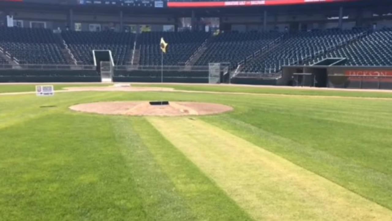 Auf dem Baseballfeld wird in dieser Woche Minigolf gespielt. (Foto: Screenshot)
