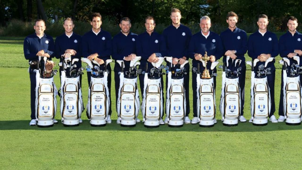 Ein Blick in die Taschen des europäischen Ryder Cup Teams. (Foto: Getty)