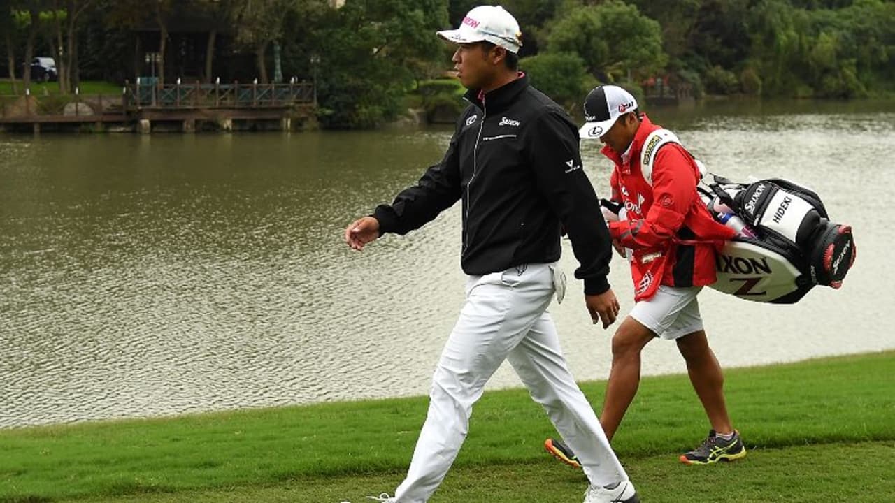 Hideki Matsuyama ist als Srixon Markenbotschafter unterwegs, spielt aber auch Callaway, TaylorMade und Scotty Cameron Schläger. Beim WGC in China führte diese Mischung zum Sieg. (Foto: Getty)