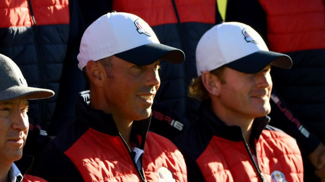Davis Love III, Matt Kuchar und Brandt Snedeker (v.l.n.r.) spielen die ersten beiden Runden der RSM Classic gemeinsam. (Foto: Getty)