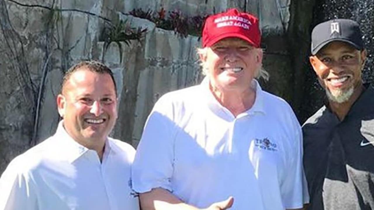 Donald Trump und Tiger Woods gingen kurz vor Weihnachten gemeinsam auf die Runde. (Foto: Getty)