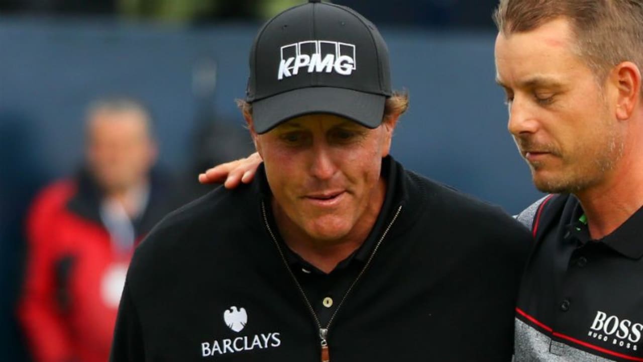 Phil Mickelson (l.) und Henrik Stenson lieferten sich bei der Open Championship 2016 den sportlichen Zweikampf des Jahres.