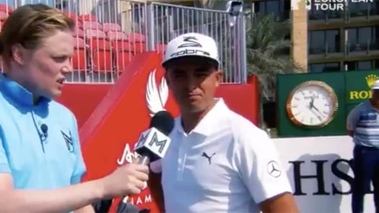 Golf Video Awkward Reporter European Tour Abu Dhabi HSBC Championship